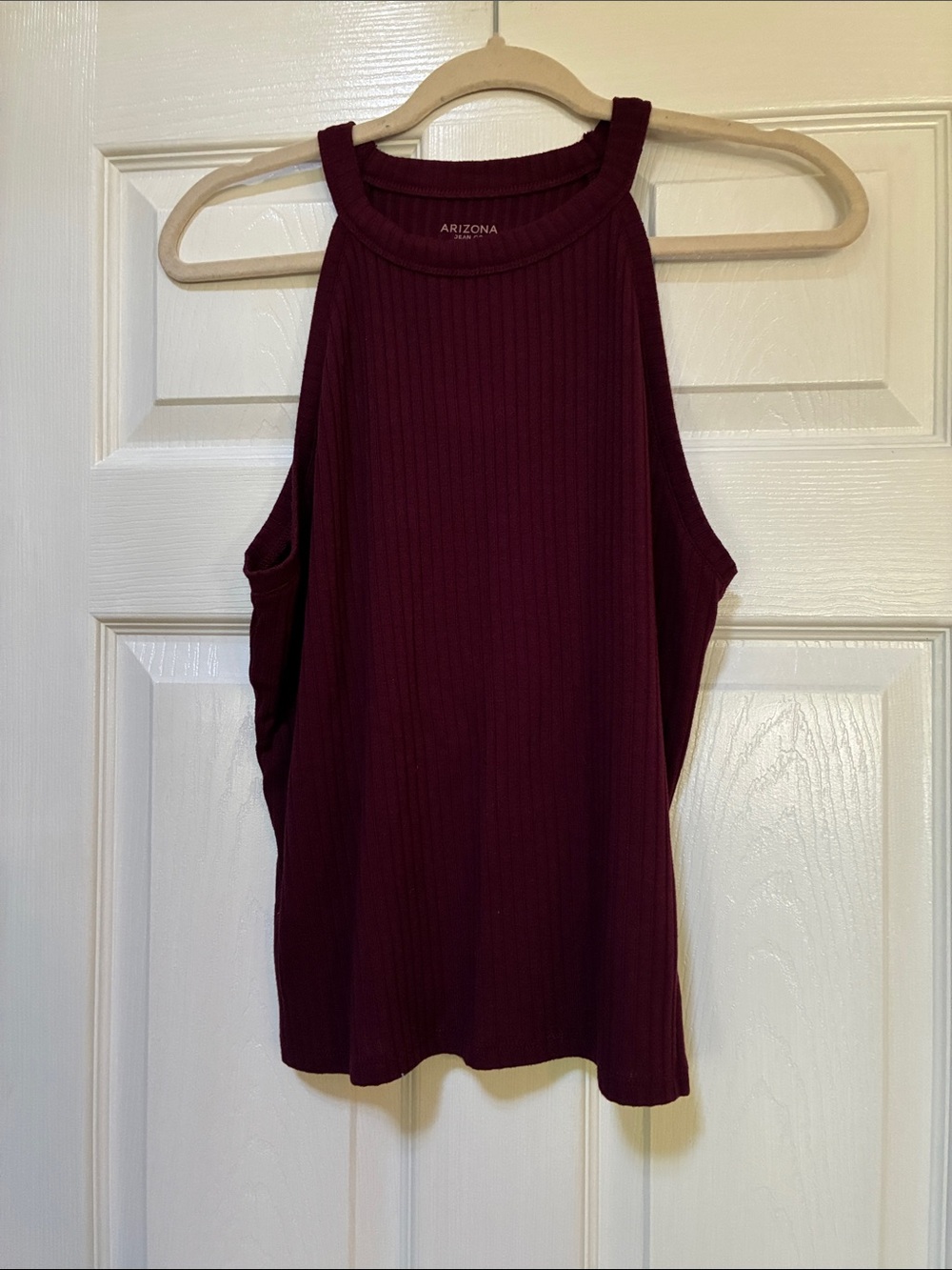 Arizona Jean Company Ribbed Tank Top Burgundy